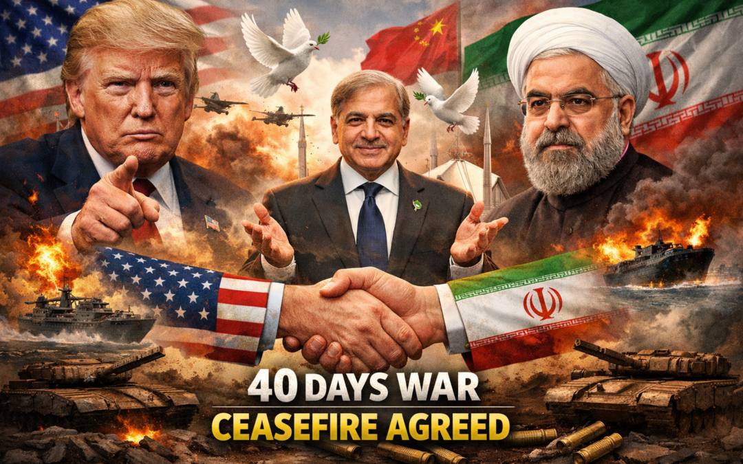 अमेरिका-ईरान युद्ध पर ब्रेक: 40 दिन बाद 2 हफ्ते का सीजफायर, पाकिस्तान की मध्यस्थता से बनी सहमति