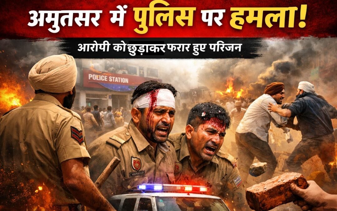 अमृतसर में पुलिस टीम पर हमला, आरोपी को छुड़ाकर फरार हुए परिजन