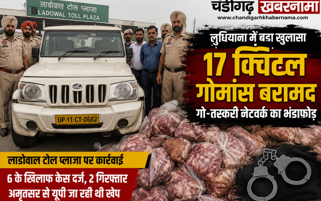 लुधियाना में 17 क्विंटल गोमांस बरामद, गो-तस्करी नेटवर्क का भंडाफोड़; 2 गिरफ्तार, यूपी तक जुड़े तार