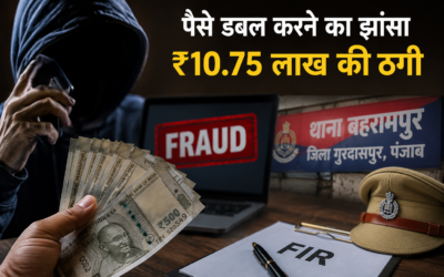 6 महीने में पैसे डबल करने का झांसा, दीनानगर के व्यक्ति से ₹10.75 लाख की ठगी