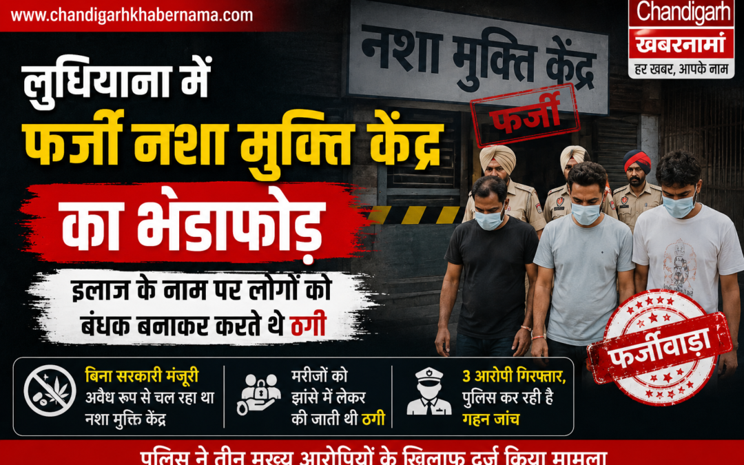 लुधियाना में फर्जी नशा मुक्ति केंद्र का भंडाफोड़, इलाज के नाम पर लोगों को बनाते थे बंधक