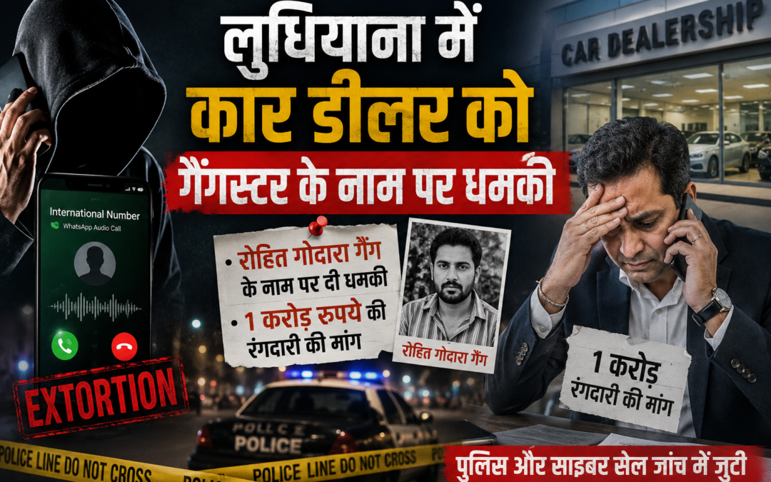 लुधियाना में कार डीलर से 1 करोड़ की रंगदारी मांगने का मामला, रोहित गोदारा गैंग के नाम पर मिली धमकी