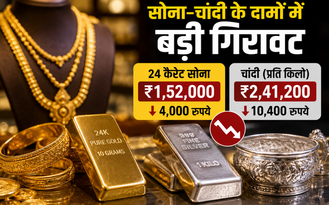 सोना-चांदी खरीदने वालों के लिए खुशखबरी, एक दिन में कीमतों में बड़ी गिरावट