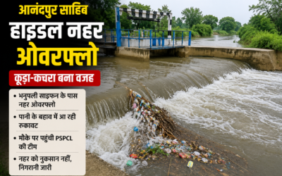 आनंदपुर साहिब हाइडल नहर ओवरफ्लो, भनुपली क्षेत्र के गांवों में बढ़ी चिंता