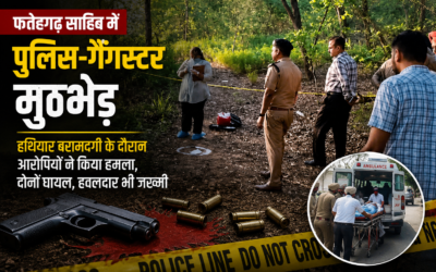 फतेहगढ़ साहिब में पुलिस-गैंगस्टर मुठभेड़, हथियार बरामदगी के दौरान आरोपियों ने किया हमला