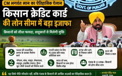 CM भगवंत मान का किसानों के लिए ऐतिहासिक ऐलान, किसान क्रेडिट कार्ड की लोन सीमा में बड़ा इजाफा