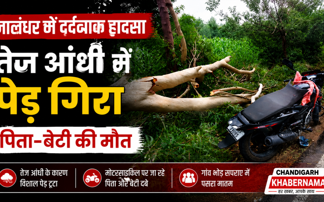 तेज आंधी बनी काल, पेड़ गिरने से पिता और 12 वर्षीय बेटी की दर्दनाक मौत