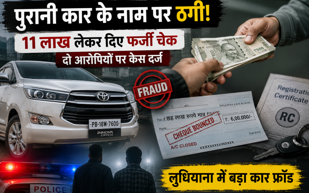 Ludhiana Fraud News: पुरानी इनोवा क्रिस्टा बेचने के नाम पर 11 लाख की ठगी, दो आरोपियों पर केस दर्ज