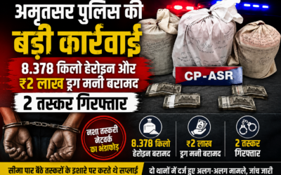 सीमा पार नशा तस्करी नेटवर्क पर अमृतसर पुलिस का बड़ा एक्शन, करोड़ों की हेरोइन बरामद