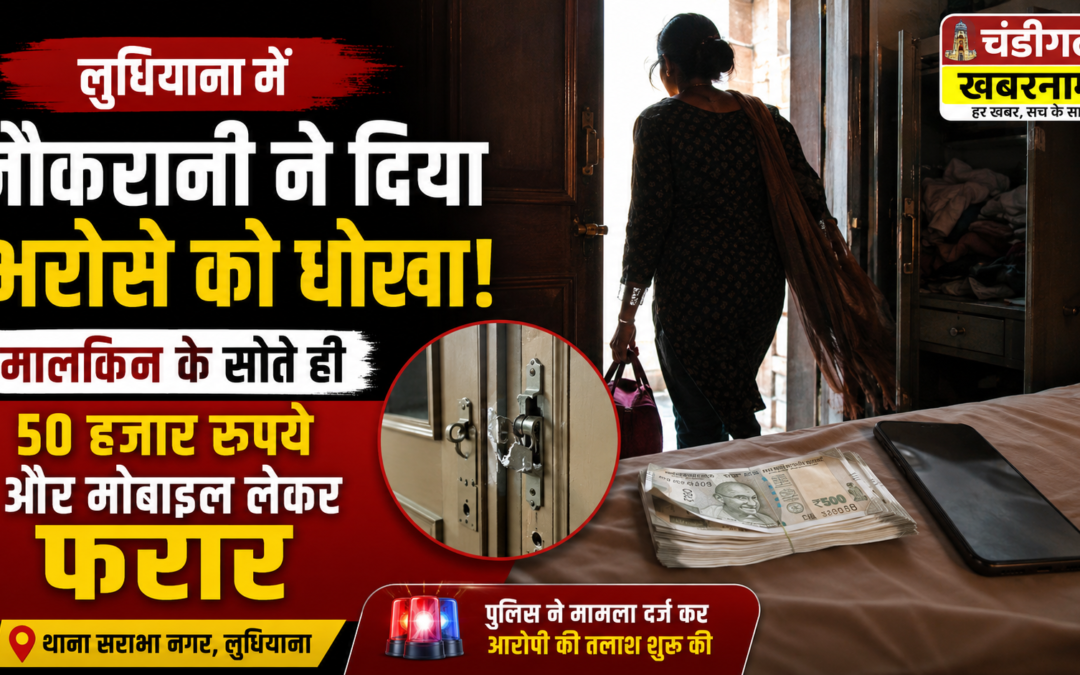 नौकरानी ने दिया भरोसे को धोखा, मालकिन के सोते ही 50 हजार नकद और मोबाइल लेकर फरार