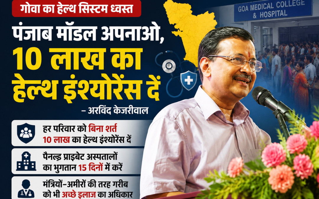 गोवा का हेल्थ सिस्टम फेल! केजरीवाल ने सीएम से की पंजाब मॉडल लागू करने की मांग