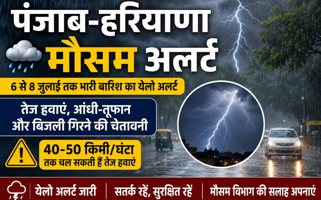 फिर बदलेगा मौसम, 8 जुलाई तक भारी बारिश और तेज आंधी का अलर्ट