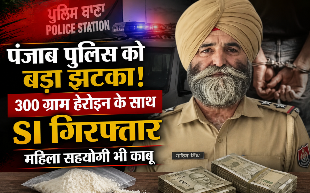 पंजाब पुलिस में बड़ा ‘ड्रग कनेक्शन’! 300 ग्राम हेरोइन के साथ SI गिरफ्तार, महिला सहयोगी भी काबू