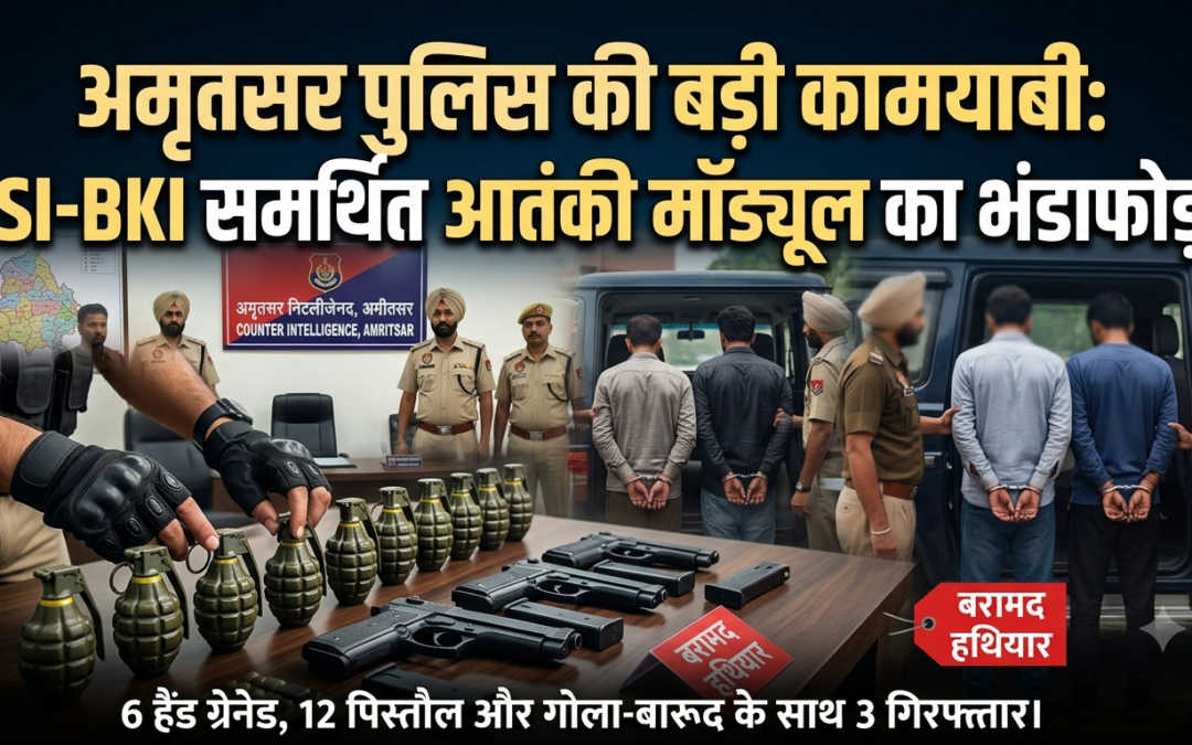 अमृतसर में दहलाने की बड़ी साज़िश नाकाम: ISI और बब्बर खालसा का टेरर मॉड्यूल ध्वस्त