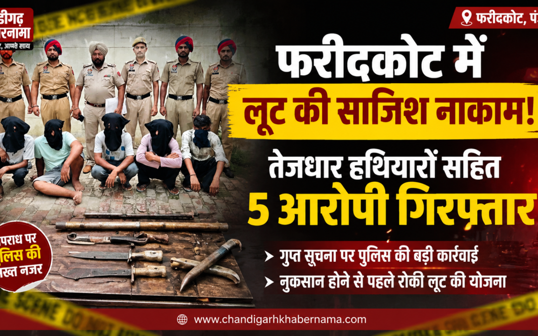 लूट की वारदात से पहले 5 आरोपी दबोचे, खतरनाक हथियारों का जखीरा बरामद