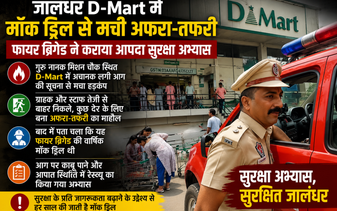 जालंधर के D-Mart में अचानक मची अफरा-तफरी, आग की सूचना से घबराए ग्राहक