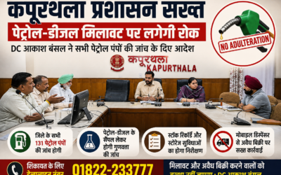 पेट्रोल-डीजल मिलावट पर प्रशासन सख्त, DC आकाश बंसल ने सभी पेट्रोल पंपों की जांच के दिए आदेश