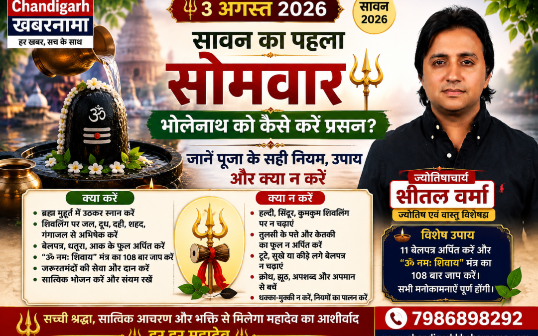 सावन के पहले सोमवार करें ये उपाय, भोलेनाथ की बरसेगी कृपा; जानें क्या करें और क्या नहीं — ज्योतिषाचार्य शीतल वर्मा
